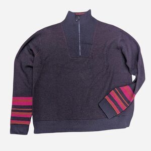 Title-nine Women's Orange and Purple  Wool Blend Jumper